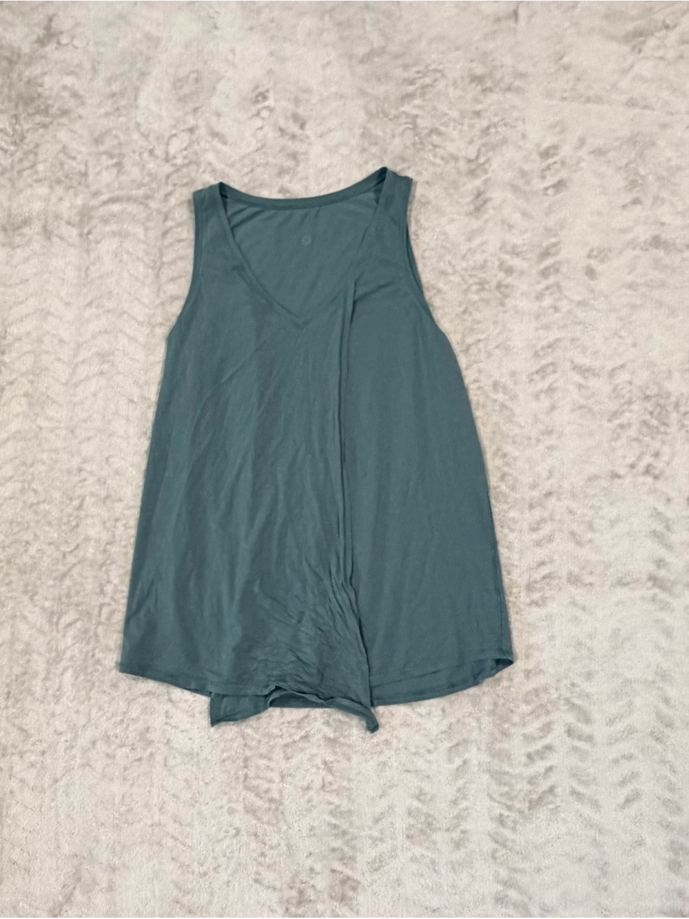 Lululemon It's A Tie Tank Top Teal Green V-Neck Sleeveless Yoga Athleisure Med